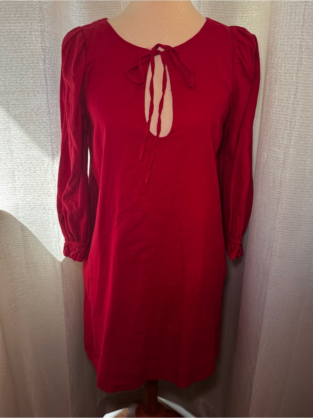 Free People Red Long-Sleeve Women's Dress